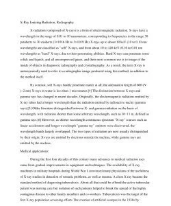 X-Ray Ionizing Radiation, Radiography  