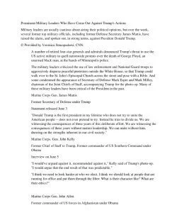 Prominent Military Leaders Who Have Come Out Against Trump's Actions