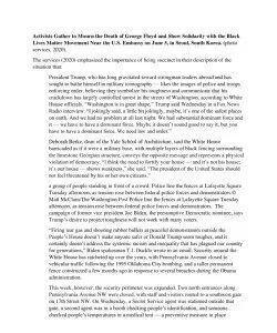 Activists Gather to Mourn the Death of George Floyd