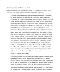 Fear Not Equally Distributed Criminal Justice 4