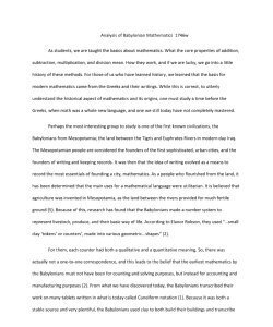 Analysis of Babylonian Mathematics 1746w As students, we are taught the basics about mathematics. What the core properties of addition, subtraction, multiplication, and division mean. How they work,
