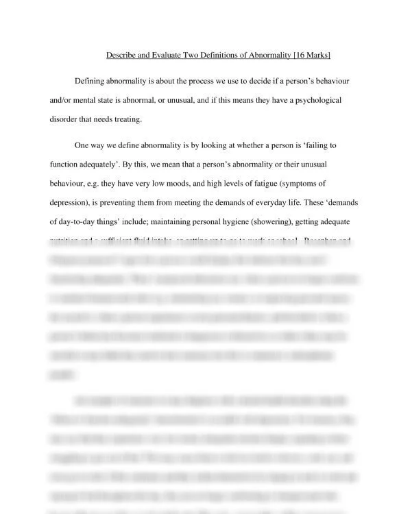 Describe and Evaluate Two Definitions of Abnormality _thumb-0.jpg