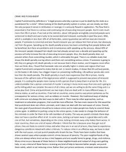 CRIME AND PUNISHMENT