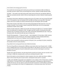 Crime Violent crime among youth on the rise Capital Punishment by definition is “a legal process whereby a person is put to death by the state as a punishment for a crime”. When looking at the death