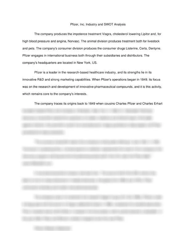 Pfizer, Inc. Industry and SWOT Analysis_thumb-0.jpg