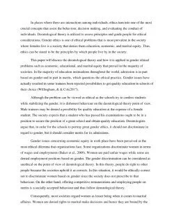 Deontological Theory