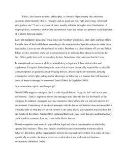      Ethical and Legal Consideration  