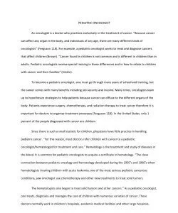 PEDIATRIC ONCOLOGIST