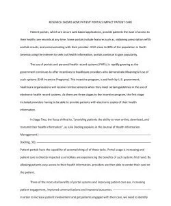 RESEARCH SHOWS HOW PATIENT PORTALS IMPACT PATIENT CARE