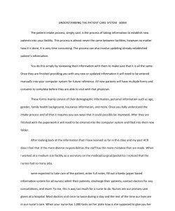 UNDERSTANDING THE PATIENT CARE SYSTEM   600W