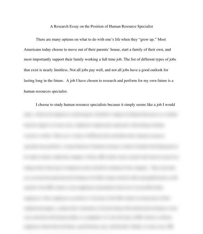 A Research Essay on the Position of Human Resource Specialist _thumb-0.jpg