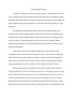 BIOLOGY IN ARCHITECTURE