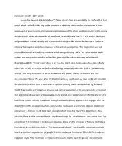 Community Health - 1377 Words