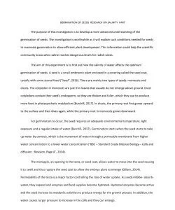 GERMINATION OF SEEDS  RESEARCH ON SALINITY  PART
