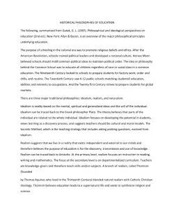 HISTORICAL PHILOSOPHIES OF EDUCATION