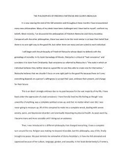 THE PHILOSOPHIES OF FRIEDRICH NIETZSCHE AND GLORIA ANZALDUA