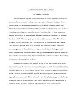 UNFORGIVEN PHILOSOPHY AND CLEAR MIND