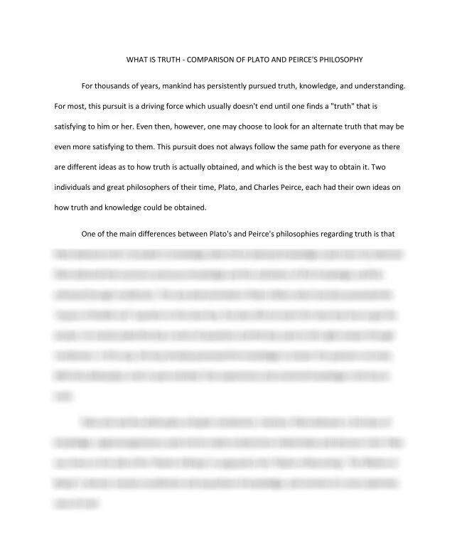 WHAT IS TRUTH - COMPARISON OF PLATO AND PEIRCE'S PHILOSOPHY _thumb-0.jpg
