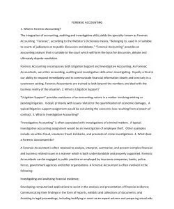What is Forensic Accounting?