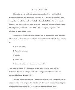 Population Health Models