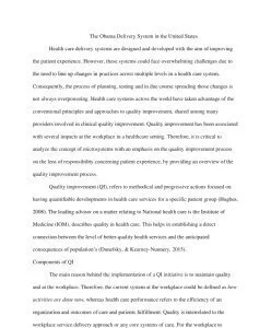 The Obama Delivery System in the United States