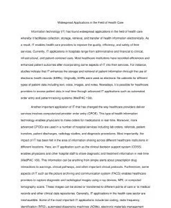 Widespread Applications in the Field of Health Care