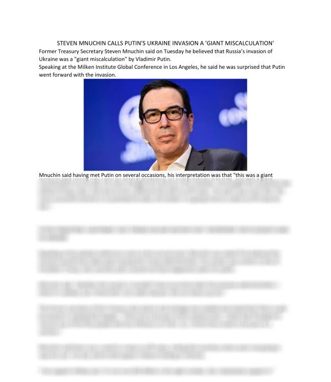 STEVEN MNUCHIN CALLS PUTIN'S UKRAINE INVASION A 'GIANT MISCALCULATION'_thumb-0.jpg