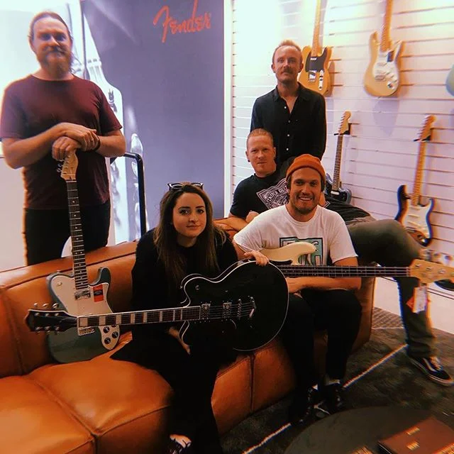 A big ol thank you to @heath_fma and @fender  A childhood dream came true today! 😻