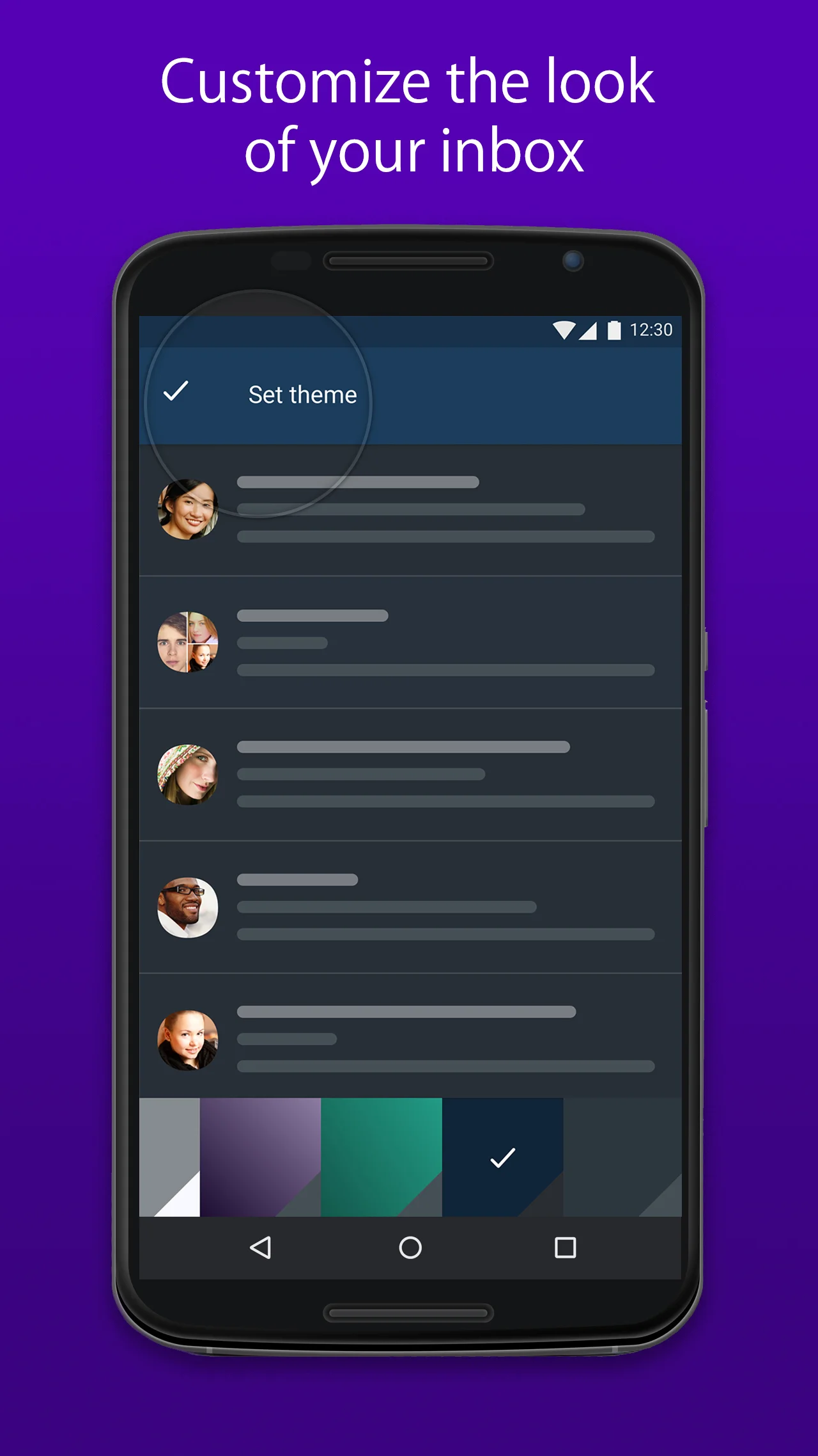 Yahoo Product Screenshot of Inbox Customization Done in Photoshop and translations done in Sketch