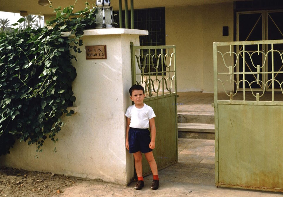 Steve at the gate of the Naifehs' second home in Baghdad.