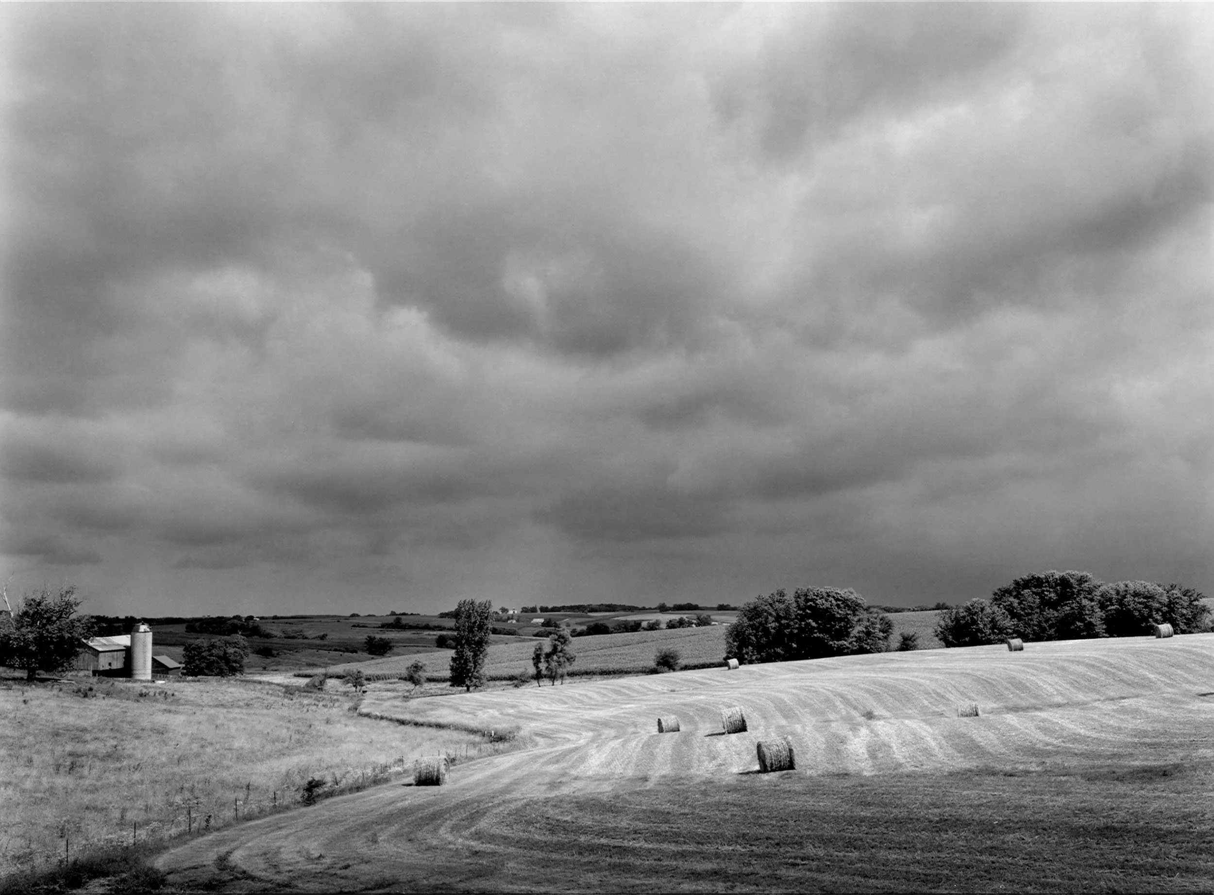 Straw Bales, Storm Sky, IL, 1991