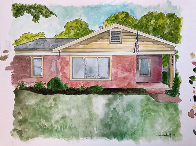 gift for first home 🏡 
watercolor on paper | 8&rdquo; x 10&rdquo;

#watercolor #painting #gift #firsthome #art #artistsoninstagram