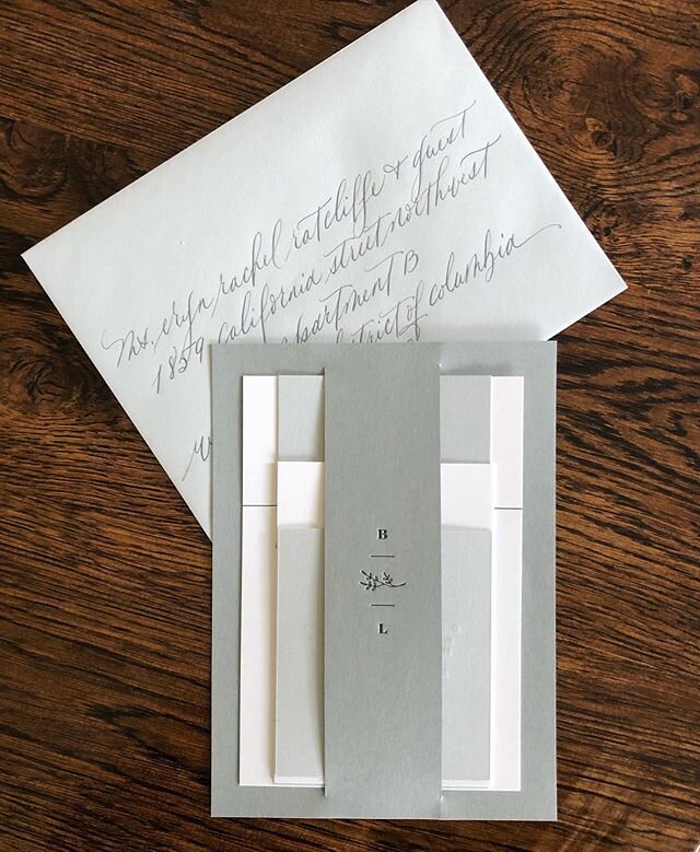 now that they&rsquo;re out in the world, i&rsquo;m excited to share my sister&rsquo;s wedding invitation! with four letterpressed pieces stacked in a die cut band, i&rsquo;m thrilled with the final product. and love seeing her friends&rsquo; reaction