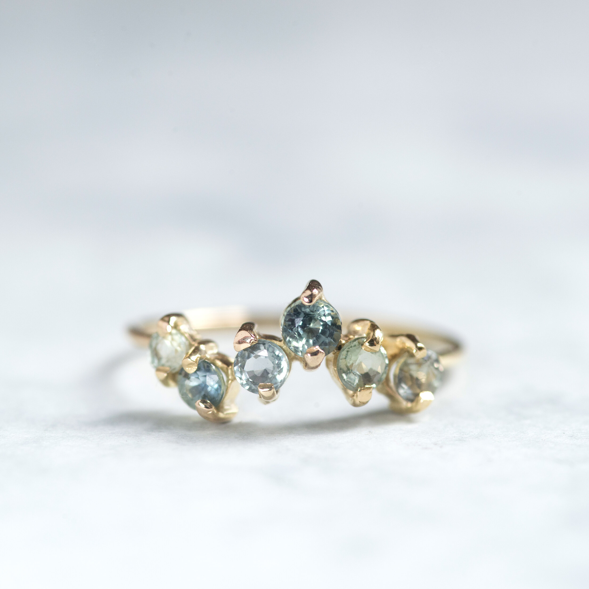 Amanda zafiro verde - oro 18kt