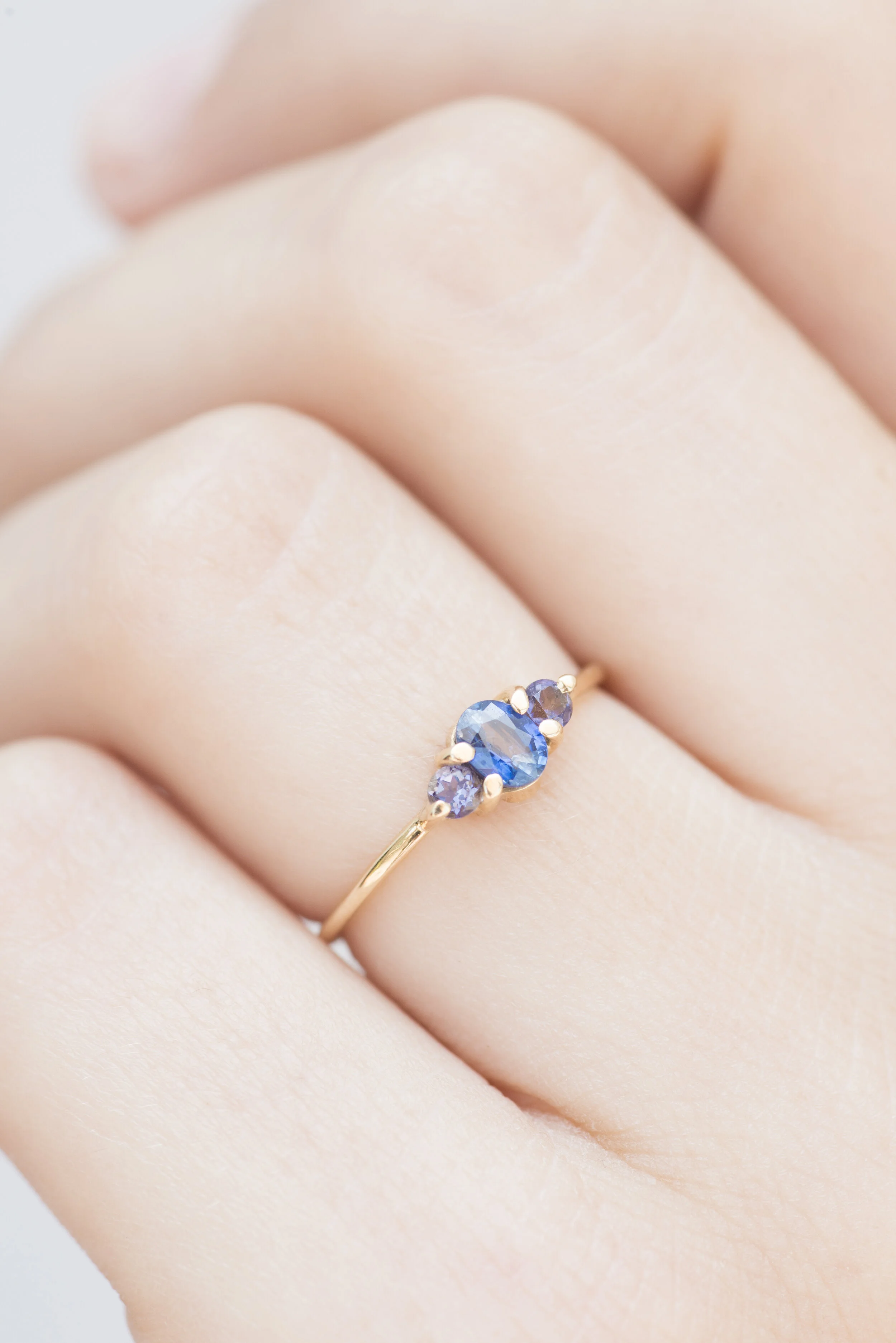 Leticia zafiro y tanzanita - oro 18kt