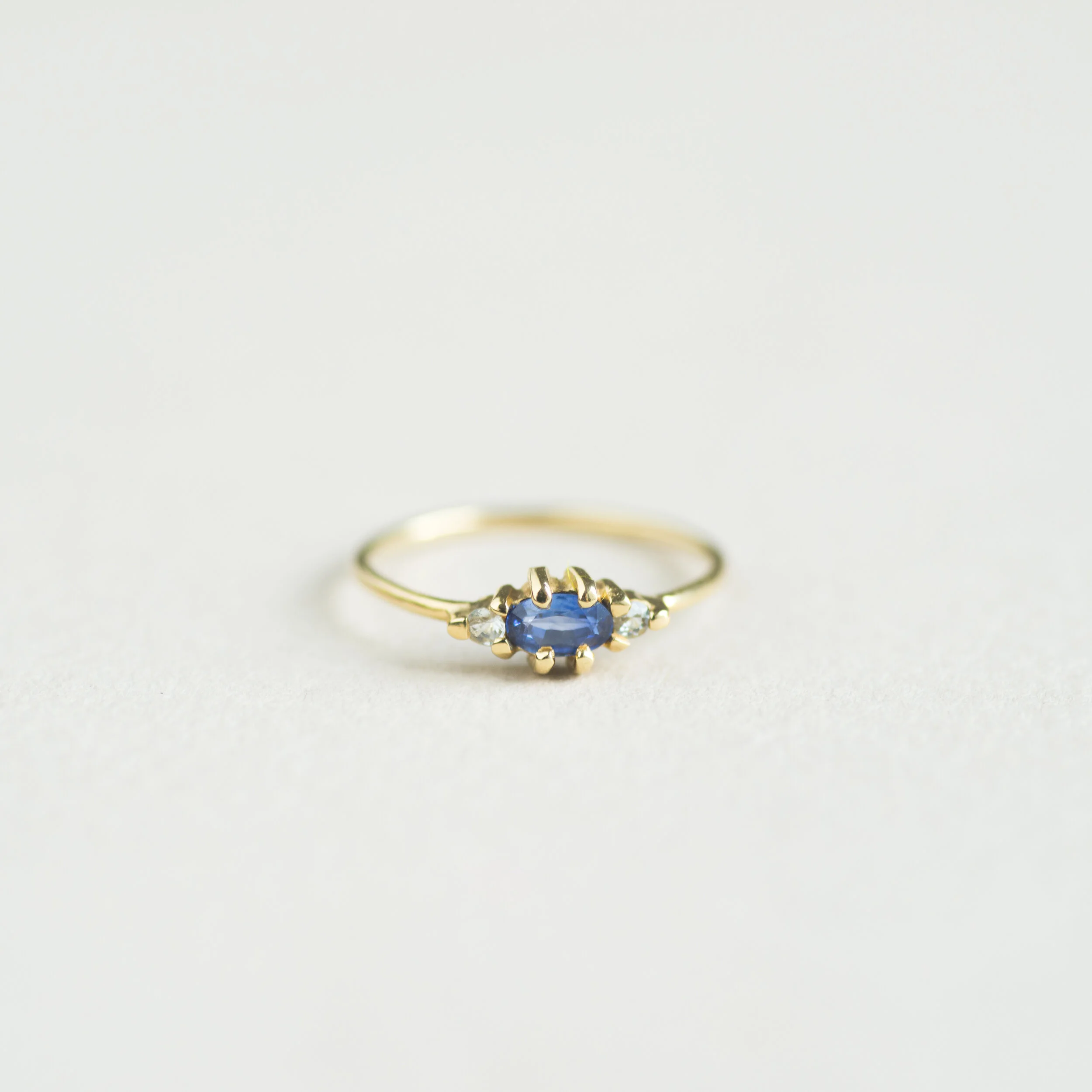 Leticia zafiro y aguamarina - oro 18kt