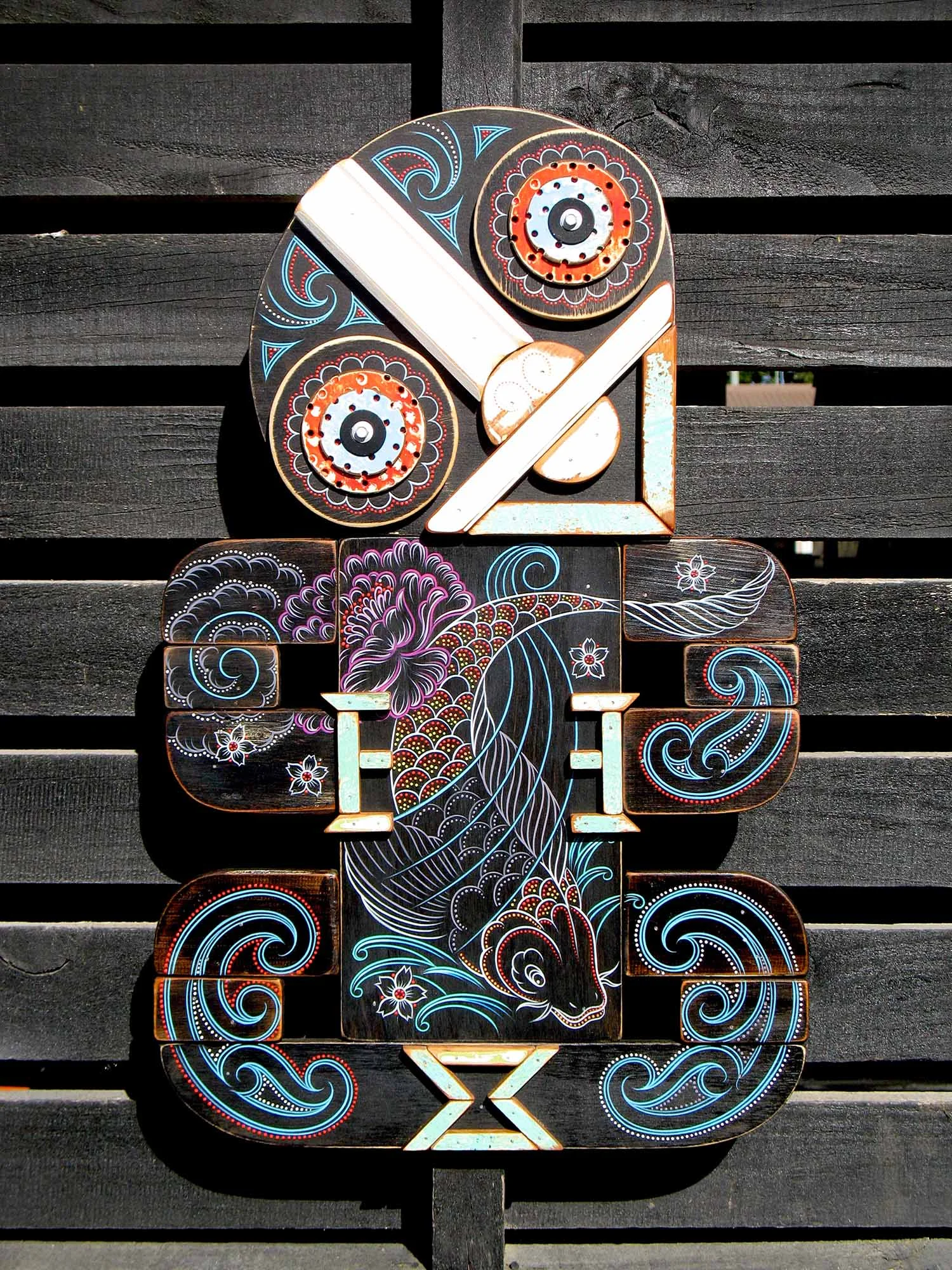 Tiki-koi-mixed-media