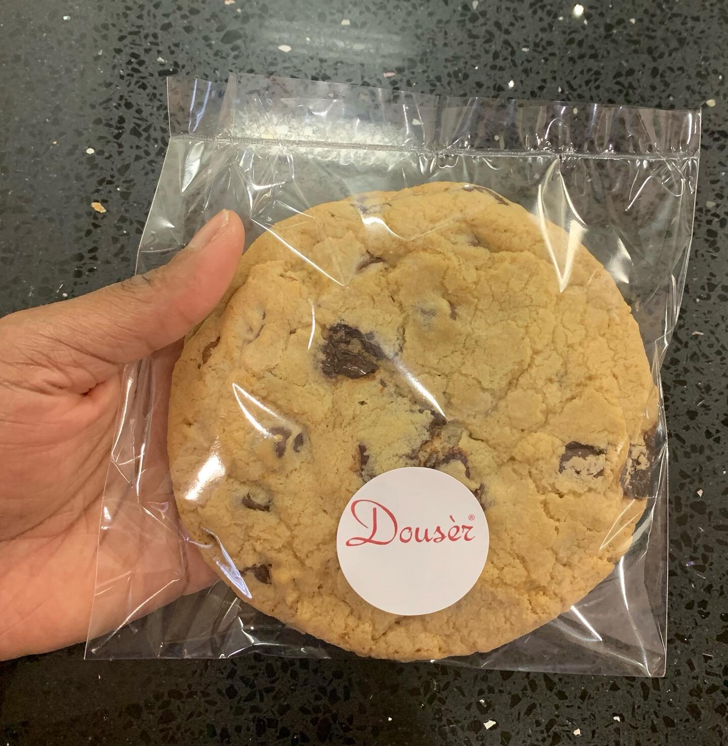 Trying out new packaging/labeling and sizing options for these gigantic cookies in my product lineup. 
Because who doesn&rsquo;t love a gigantic homemade cookie with a cup of coffee??
#cookies #chocolatechipcookies #chocolatechip #chocolatechips #hom
