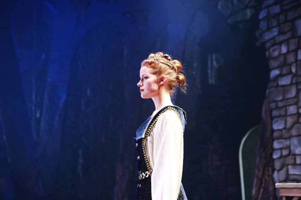 Rigel as Lady Macbeth in Macbeth , Skidmore Theater Department's Fall 2015 Mainstage Production. Photo by Sue Kessler.