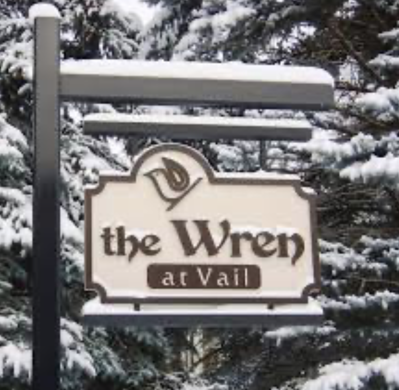 The sign from Frontage Rd.