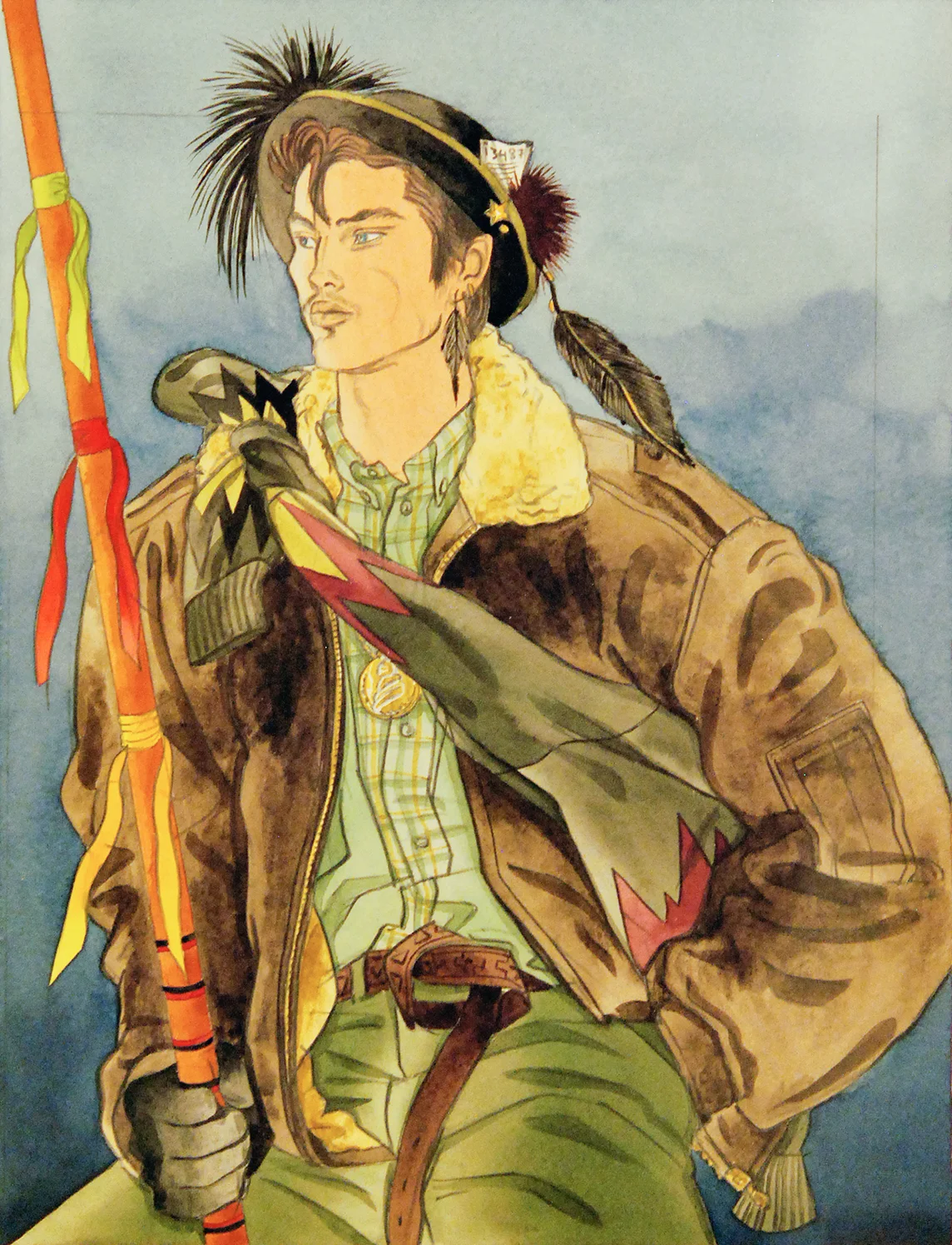 Drawing from "Urban Warrior Series,"&nbsp;L'Uomo Vogue Italy, 1982