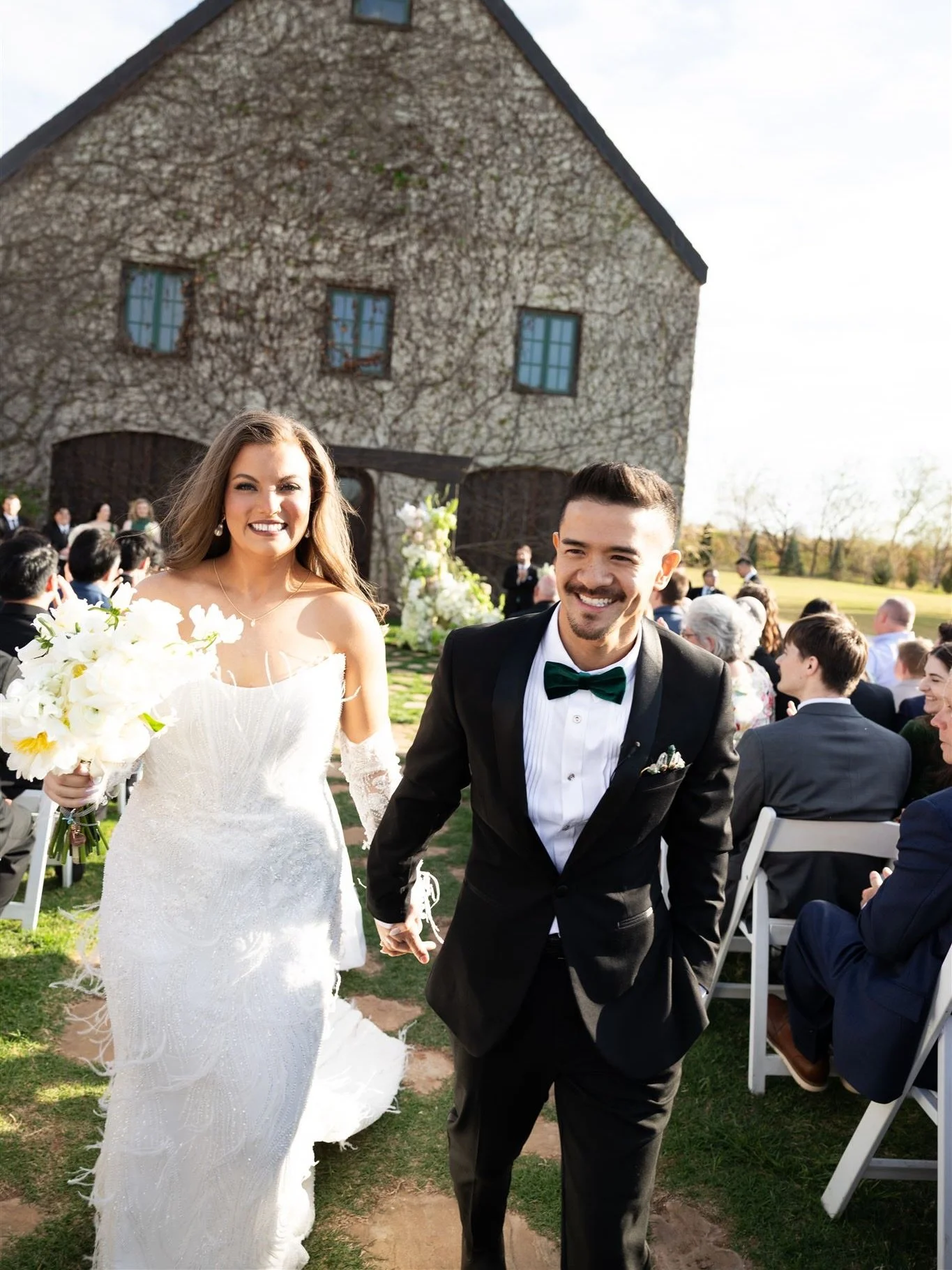 Our bride on her wedding day was an absolute dream!!! She wore Edelweiss by @alenaleenabridal &amp; we are obsessed.. shoutout to the incredible vendor team below!! 🤍🤍🤍 

Venue: @thebaumberhof
Planning + Design: @borrowed.charm
Lead Planner: @sydn