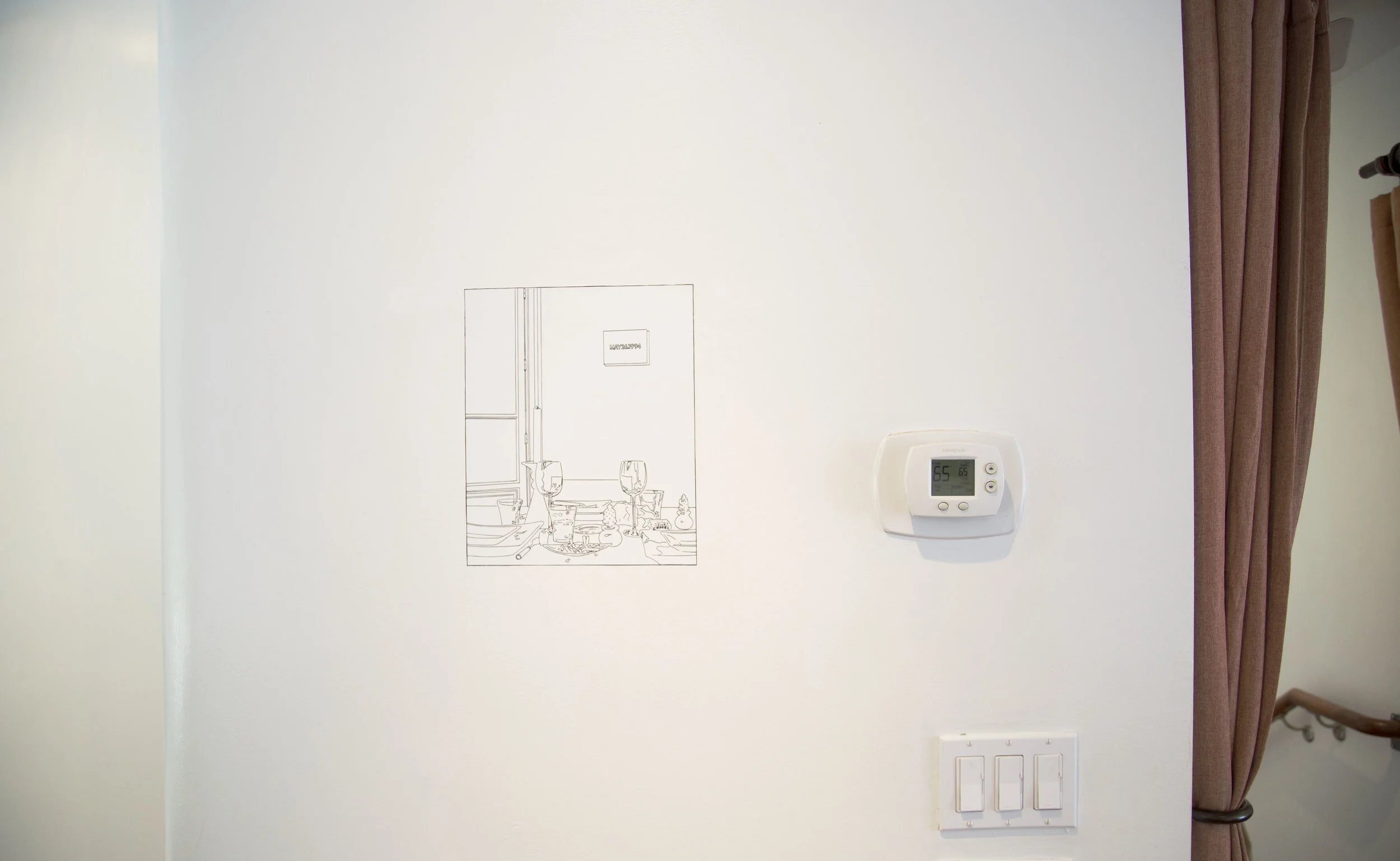 Louise Lawler Still Life (Candle) (traced), 2003/2012, Adhesive wall material, dimensions variable (this version: 13 x 10 3/4 inches), Edition of 10, 2 APs
