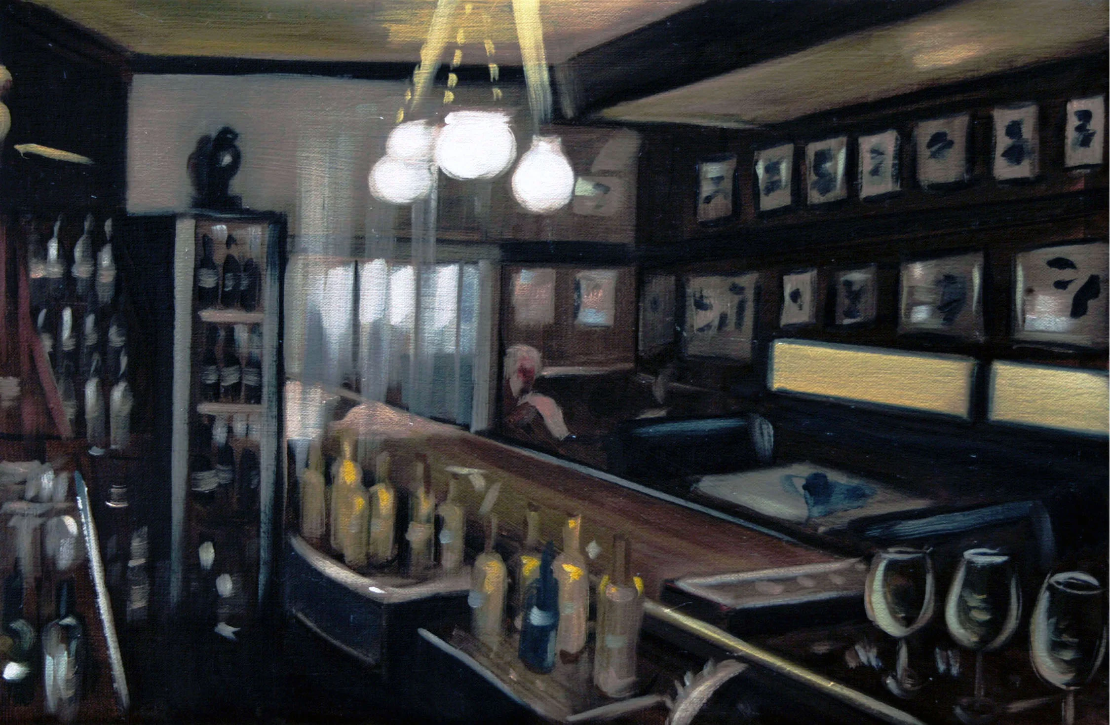 Raul Guerrero John’s Grill: San Francisco, 2013 Oil on linen Framed Dimensions: 12 x 18 inches (27.9 x 45.7 centimeters)