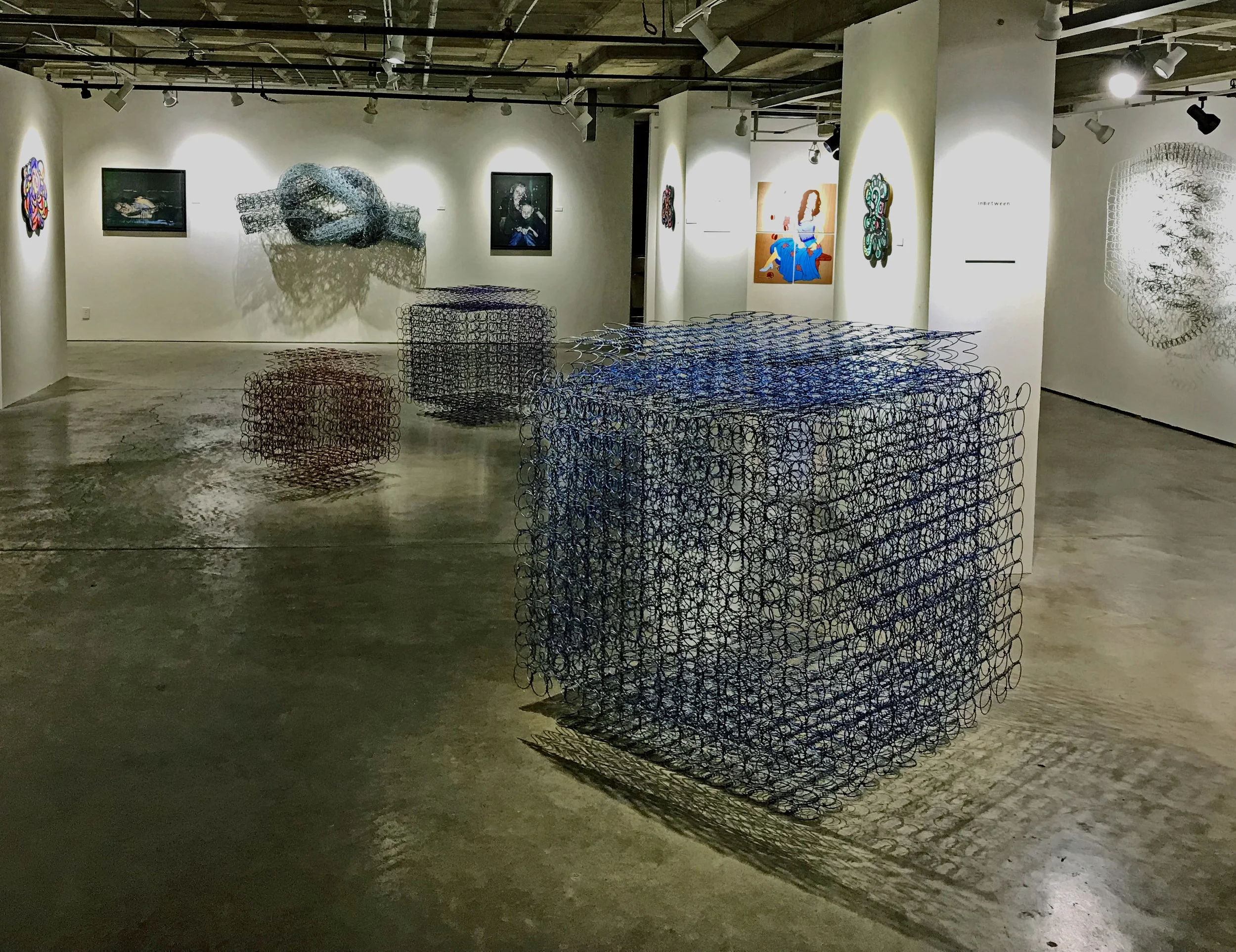 Cubes separated for a group show AT Progress Gallery in Pomona CA