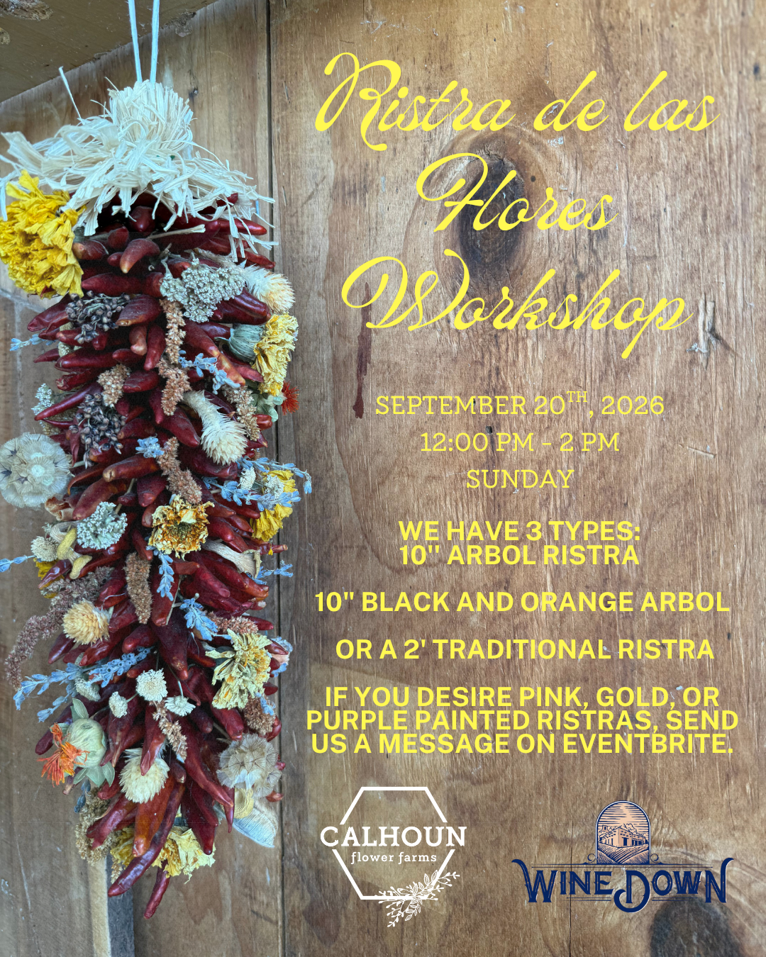Ristra de las Flores                 Workshop
