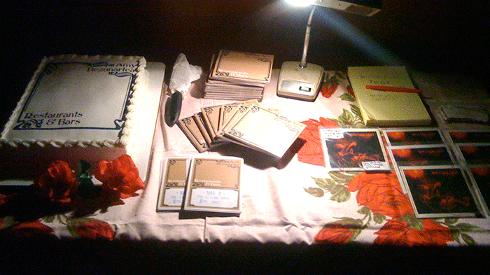 2010: Winston Troy and Amy Bezunatrea merch table at The Living Room show (…when it was on Ludlow St.)