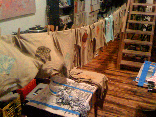 2010: Winston Troy: Screenprinting shirts by DJ January 1963