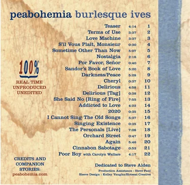 2003: Peaboheamia CD Cover (back)