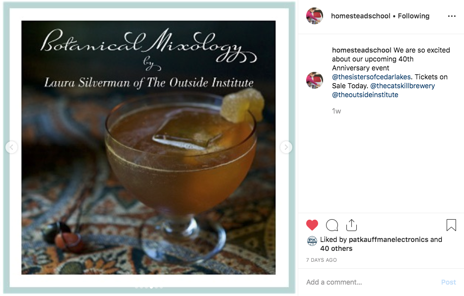Instagram Series Post Image #4 of Homestead School’s upcoming 40th Anniversary Dinner.